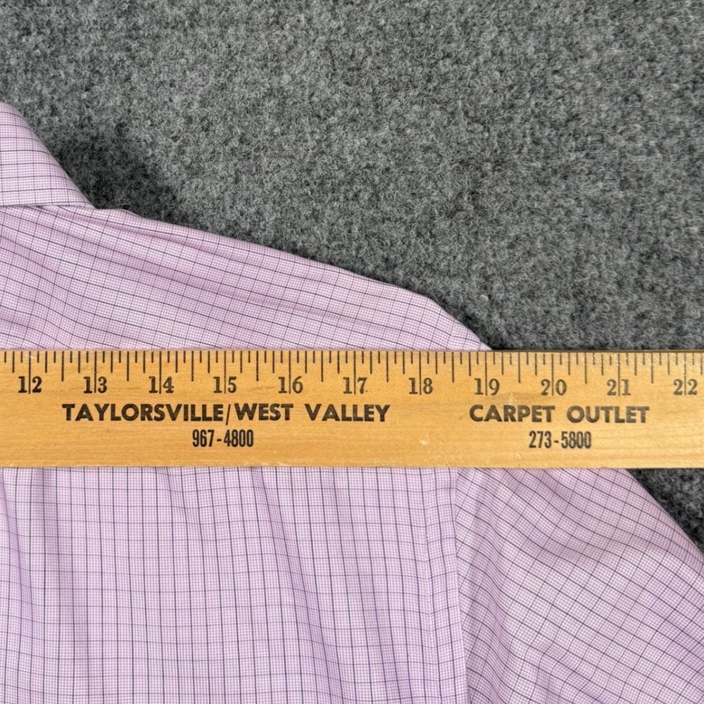 Brooks Brothers Makers Regular Fit Dress Shirt Mens 15.5 34 Purple Check USA - Picture 5 of 9